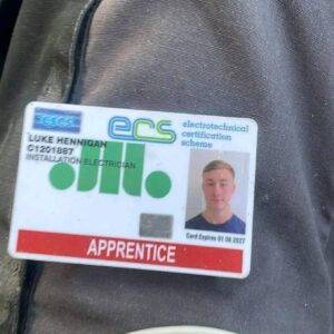 ecs white apprentice card