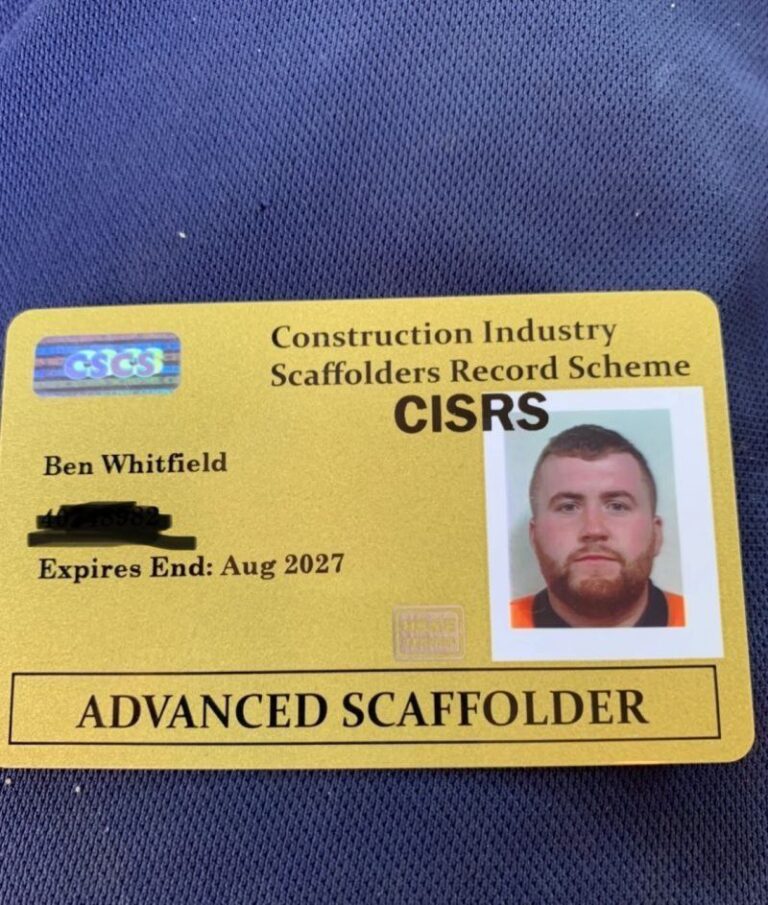 Read more about the article CISRS scaffolding card