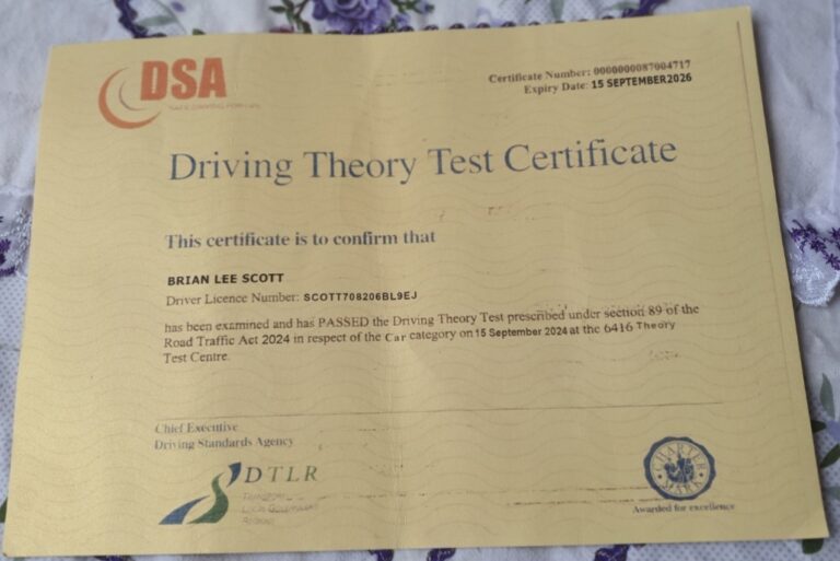Read more about the article UK theory test certificate