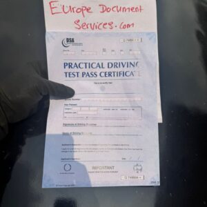 Practical Driving test pass certificate