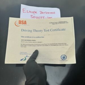 Driving Theory test certificate