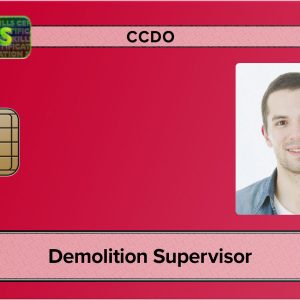 Red supervisor demolition operative card